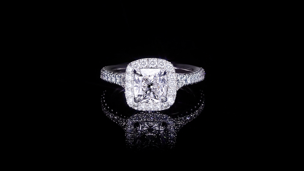 Renaissance 1.51ct Cushion cut diamond engagement ring in 18ct white gold by Stefano Canturi