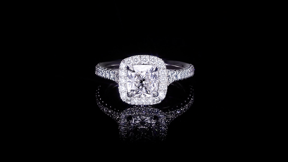 Renaissance 1.51ct Cushion cut diamond engagement ring in 18ct white gold by Stefano Canturi