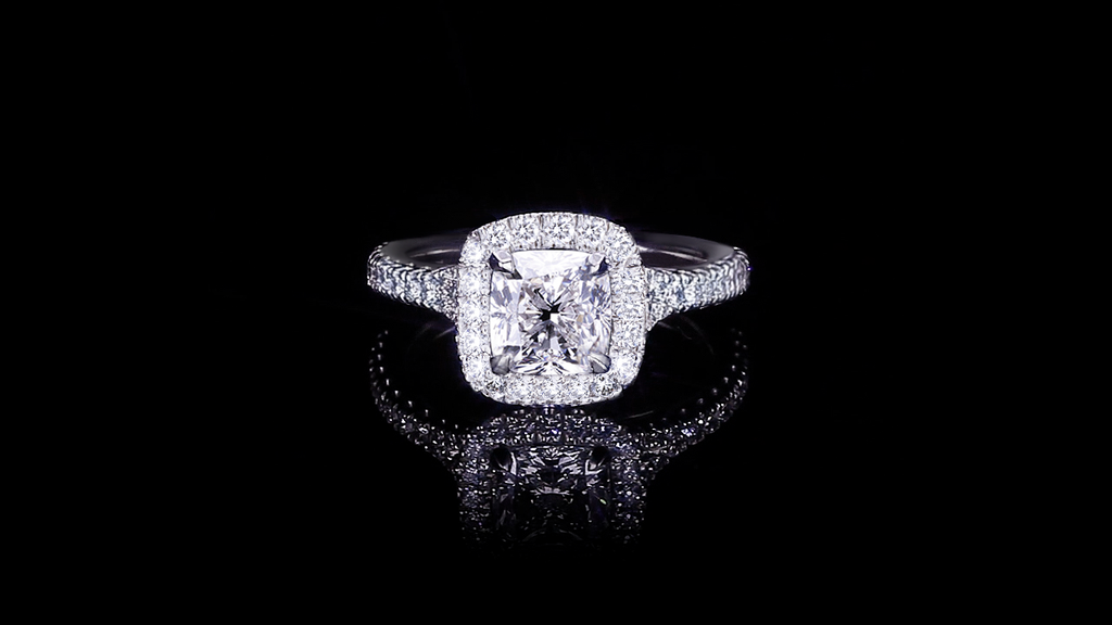 Renaissance 1.51ct Cushion cut diamond engagement ring in 18ct white gold by Stefano Canturi