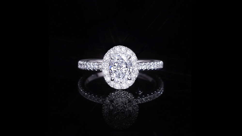 Renaissance single halo 1.00ct cushion diamond engagement ring in 18ct white gold by Stefano Canturi