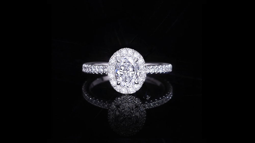 Renaissance single halo 1.00ct cushion diamond engagement ring in 18ct white gold by Stefano Canturi
