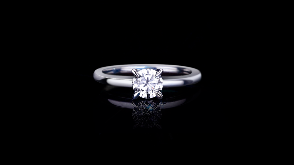Micro 0.60ct Round diamond engagement ring in 18ct white gold by Stefano Canturi