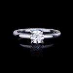 Micro 0.60ct Round diamond engagement ring in 18ct white gold by Stefano Canturi