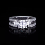 Metropolis 1.00ct Round diamond engagement ring in 18ct white gold by Stefano Canturi