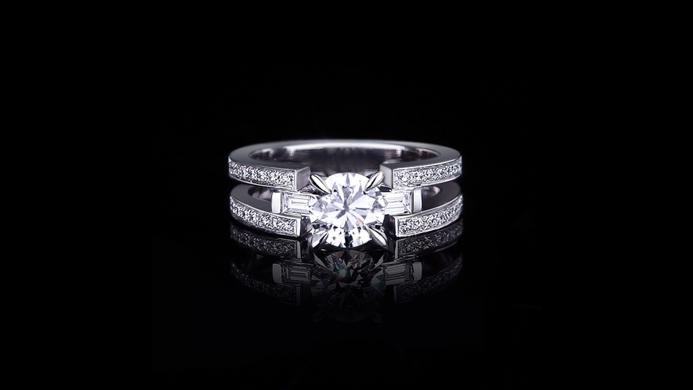 Metropolis 1.00ct Round diamond engagement ring in 18ct white gold by Stefano Canturi
