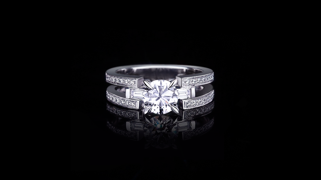 Metropolis 1.00ct Round diamond engagement ring in 18ct white gold by Stefano Canturi