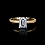 MicroMicro 1.50ct Emerald Diamond Engagement Ring in 18ct white gold by Stefano Canturi