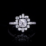 Stella 1.01ct Cushion cut diamond engagement ring in 18ct white gold by Stefano Canturi