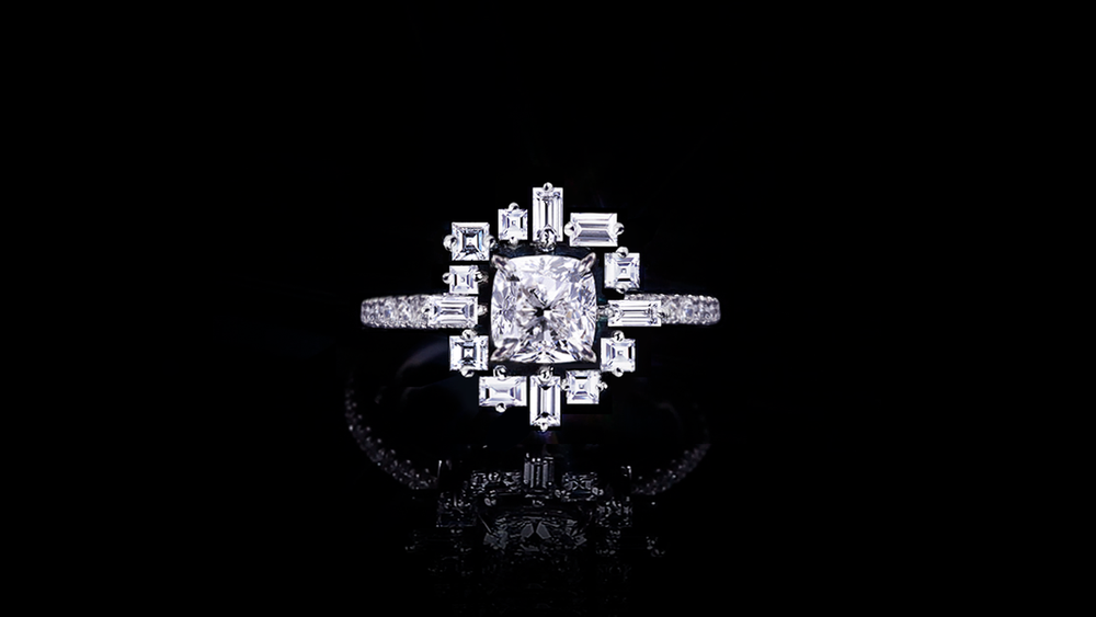 Stella 1.01ct Cushion cut diamond engagement ring in 18ct white gold by Stefano Canturi