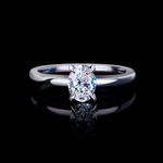 Micro 0.70ct Oval shape diamond engagement ring in 18ct white gold by Stefano Canturi