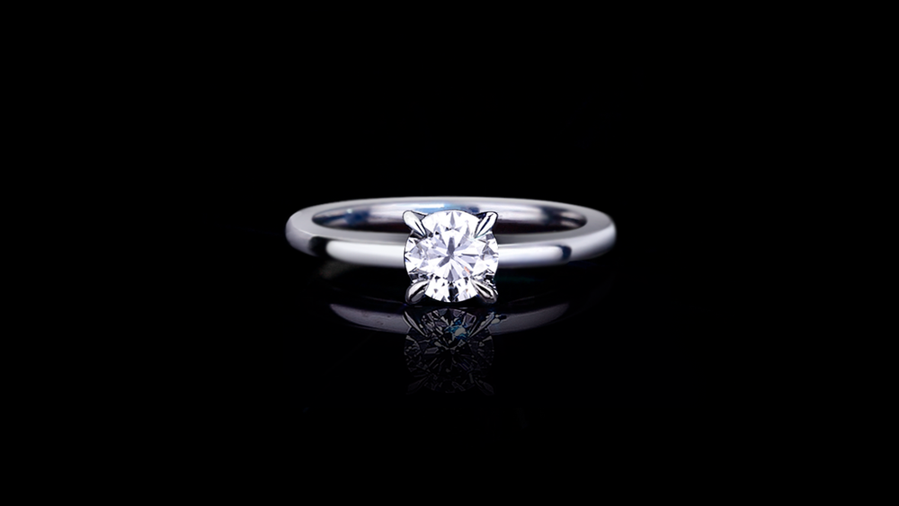 Micro 0.60ct Round Diamond engagement ring in 18ct white gold by Stefano Canturi