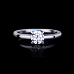 Micro 0.60ct Round Diamond engagement ring in 18ct white gold by Stefano Canturi
