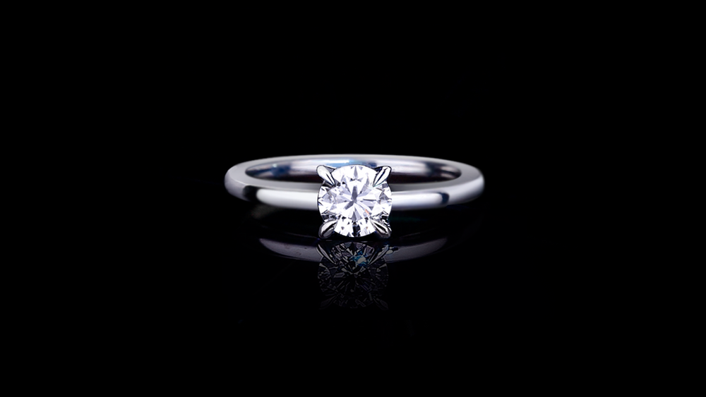 Micro 0.60ct Round Diamond engagement ring in 18ct white gold by Stefano Canturi