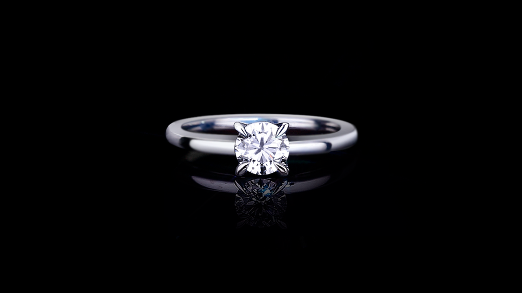 Micro 0.60ct Round Diamond engagement ring in 18ct white gold by Stefano Canturi