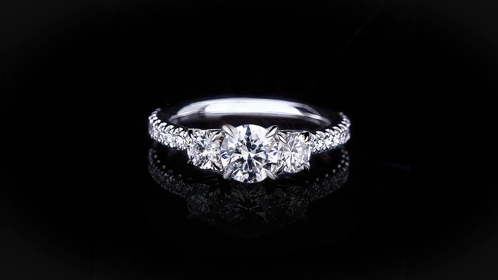Renaissance 0.80ct Trilogy Diamond engagement ring in 18ct white gold by Stefano Canturi