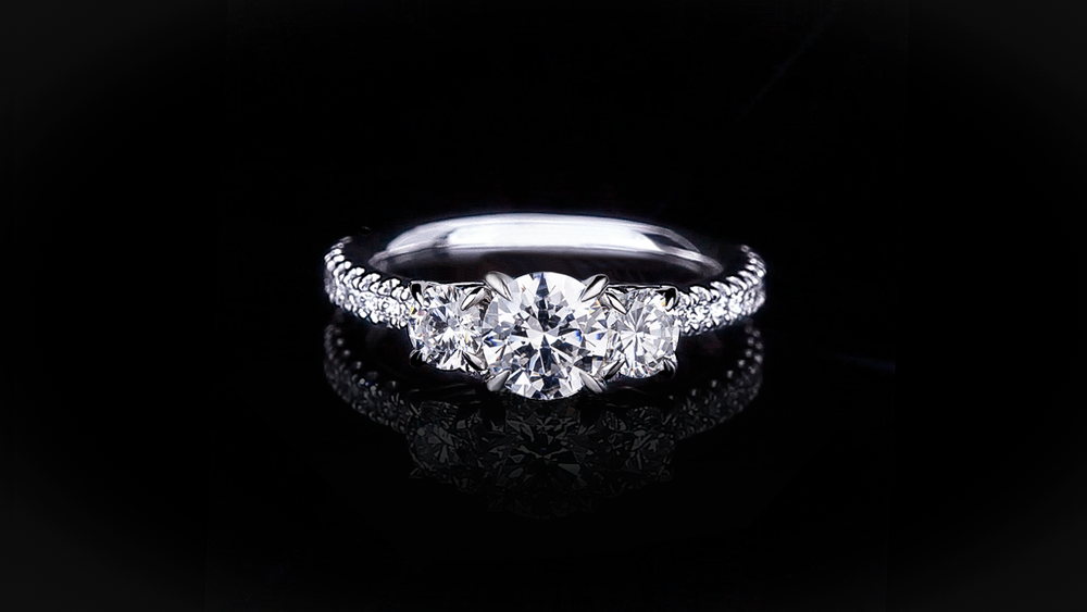 Renaissance 0.80ct Trilogy Diamond engagement ring in 18ct white gold by Stefano Canturi