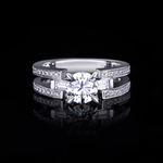 Metropolis 1.01ct Round diamond engagement ring in 18ct white gold by Stefano Canturi