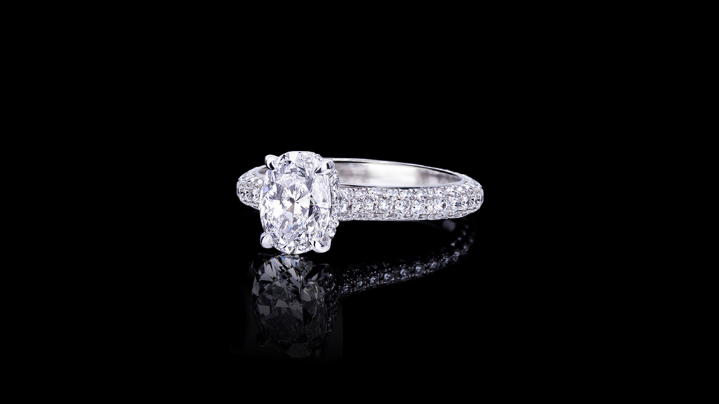 Venus 1.70ct Oval diamond engagement ring in 18ct white gold by Stefano Canturi