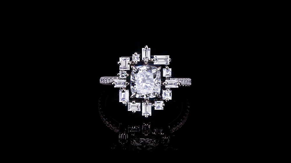 Stella 1.50ct Cushion Diamond Engagement Ring in 18ct white gold by Stefano Canturi