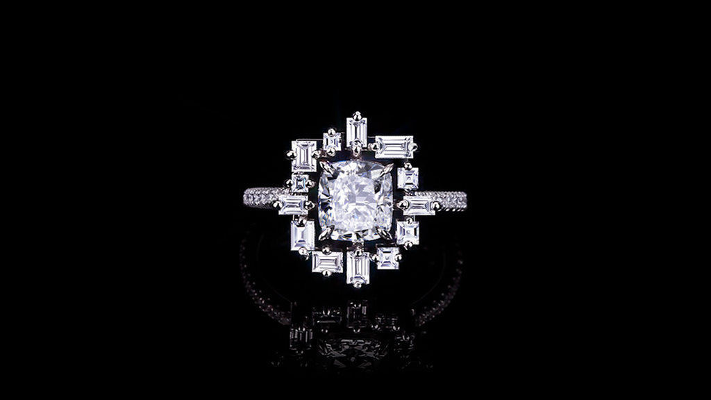 Stella 1.50ct Cushion Diamond Engagement Ring in 18ct white gold by Stefano Canturi