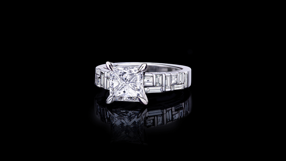 Cubism 2.00ct Princess Cut Diamond Engagement Ring in 18ct white gold by Stefano Canturi 