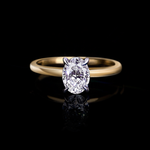 Micro 1.20ct Oval diamond engagement ring in 18ct yellow and white gold by Stefano Canturi