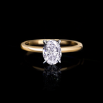 Micro 1.20ct Oval Diamond Engagement Ring in 18ct yellow and white gold by Stefano Canturi