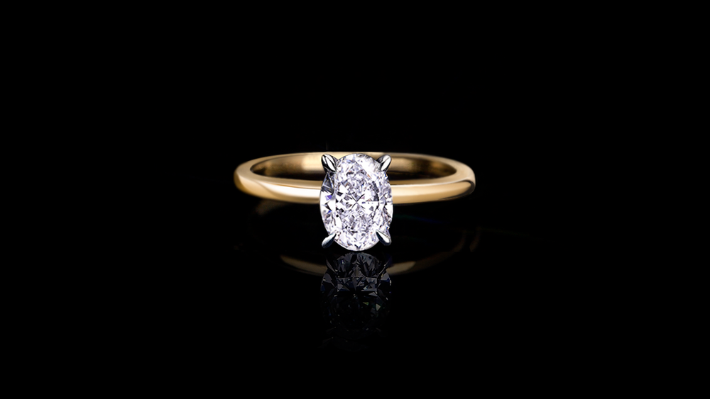 Micro 1.20ct Oval Diamond Engagement Ring in 18ct yellow and white gold by Stefano Canturi