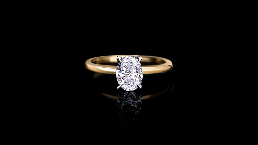 Micro 1.20ct Oval Diamond Engagement Ring in 18ct yellow and white gold by Stefano Canturi
