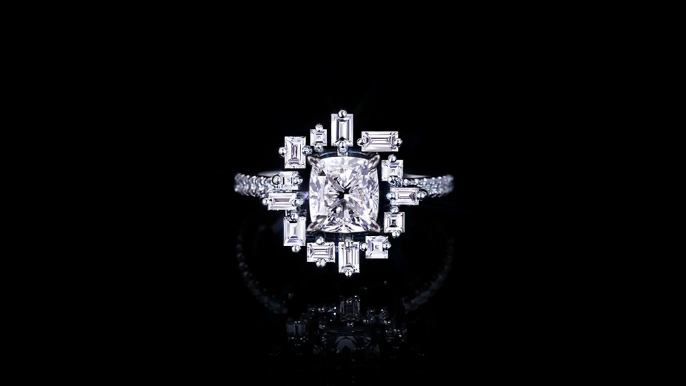 Stella 1.52ct D/VS2 Cushion Diamond Engagement Ring in 18ct white gold by Stefano Canturi