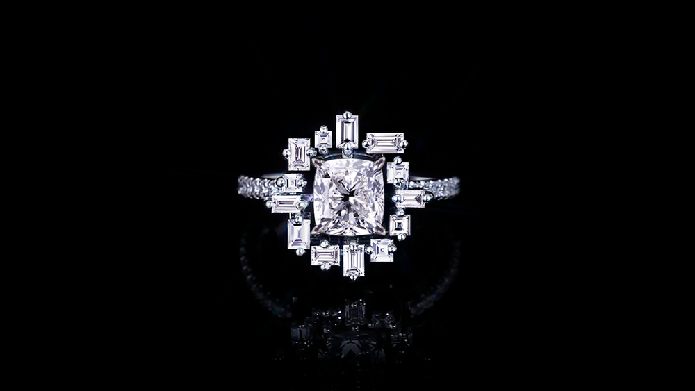 Stella 1.52ct D/VS2 Cushion Diamond Engagement Ring in 18ct white gold by Stefano Canturi
