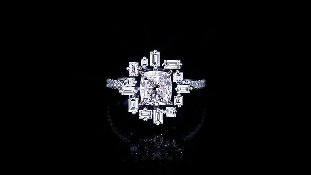Stella 1.52ct D/VS2 Cushion Diamond Engagement Ring in 18ct white gold by Stefano Canturi