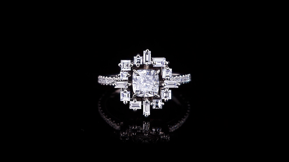 Stella 1.00ct Cushion Diamond Engagement Ring in 18ct white gold by Stefano Canturi