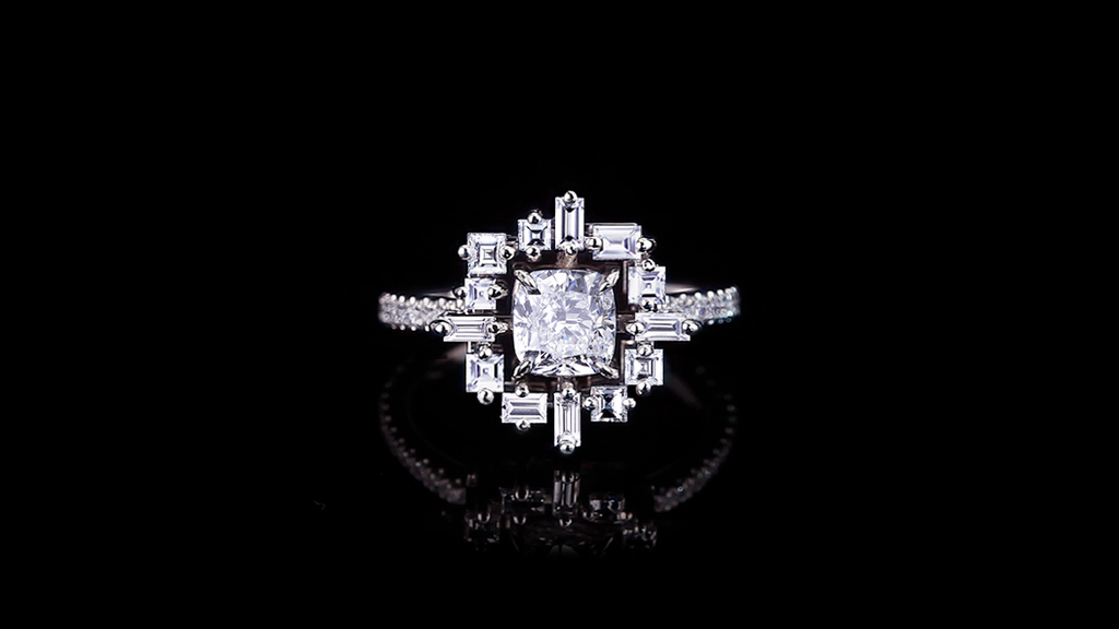 Stella 1.00ct Cushion Diamond Engagement Ring in 18ct white gold by Stefano Canturi