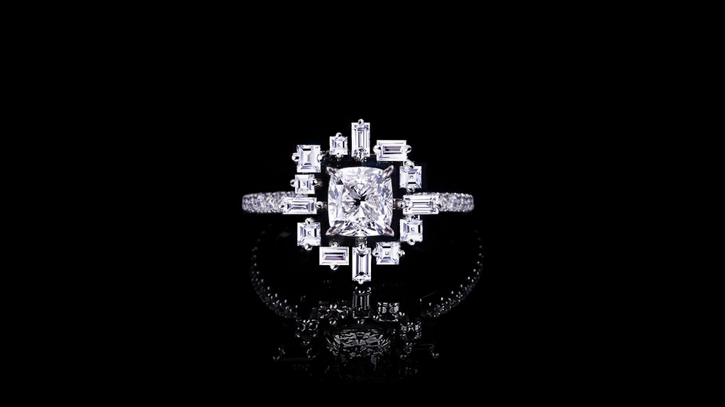 Stella 1.00ct Cushion Diamond Engagement Ring in 18ct white gold by Stefano Canturi