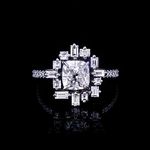 Stella 1.51ct Cushion Diamond Engagement Ring in 18ct white gold by Stefano Canturi