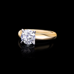 Athena 1.51ct Round Diamond Engagement Ring in 18ct white and yellow gold by Stefano Canturi