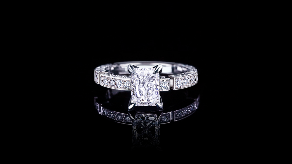 Regina 1.50ct Radiant Diamond Engagement Ring in 18ct white gold by  Stefano Canturi