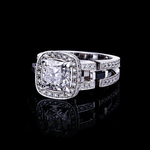 Metropolis Engagement Ring with 1.51ct Cushion diamond, luxury handcrafted jewellery by Canturi, available in Sydney, Melbourne, and Brisbane boutiques.