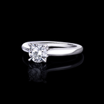 Silhouette 0.80ct Round Diamond Engagement Ring in 18ct white gold by Stefano Canturi