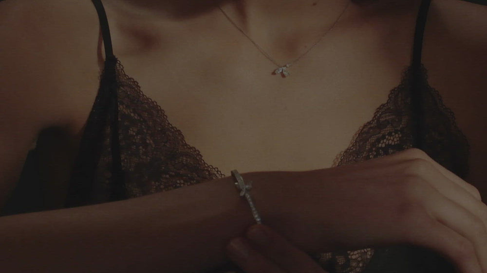 Primavera diamond bangle in 18ct white gold by Stefano Canturi