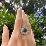 Stella diamond ring with 2.52ct Zambian green emerald by Stefano Canturi