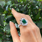 Stella diamond ring with 2.52ct Zambian green emerald by Stefano Canturi