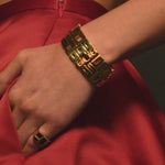 Geometric Plain Cuff in 18ct Yellow Gold by Stefano Canturi