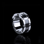 Regina 9mm ceramic ring in 18ct white gold by Stefano Canturi