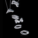 Alphabet diamond pendant necklace in 18ct white gold by Stefano Canturi