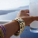 Geometric Plain Cuff in 18ct Yellow Gold by Stefano Canturi