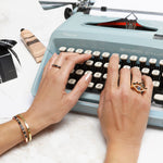 Cubism Eye ring set in 18ct yellow gold with Australian black sapphires, diamonds, spinel gemstones by Stefano Canturi.