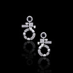 Regina Single Link diamond drop earrings in 18ct white gold by Stefano Canturi