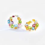 Cubism Colourburst diamond and gemstone earrings by Stefano Canturi